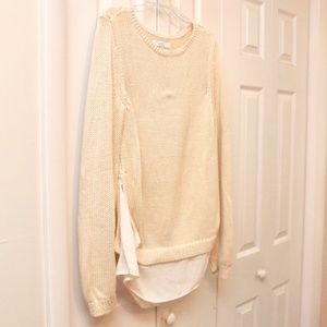 LOFT sweater with layer detail
